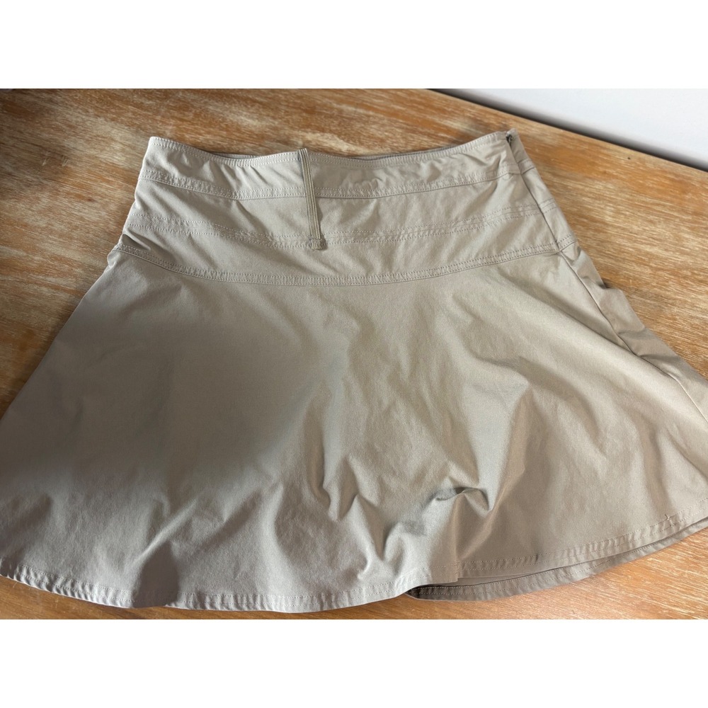 Athleta Women Khaki Tan‎ Active Skort Size 10 Hiking Travel Skirt 64668